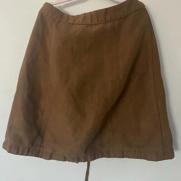 Hollister brown suede skirt size 0 - Picture 4 of 6